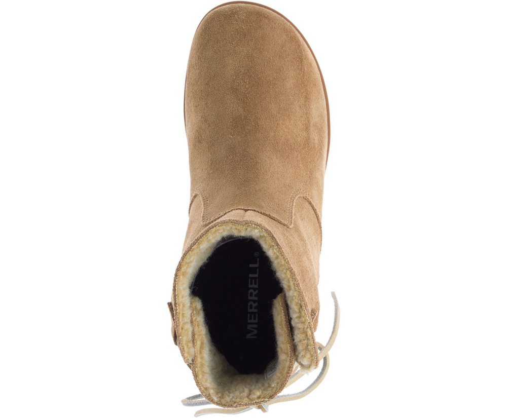 Merrell Boots Brown - Juno Bluff Polar Waterproof - Womens 65AQLVCBF